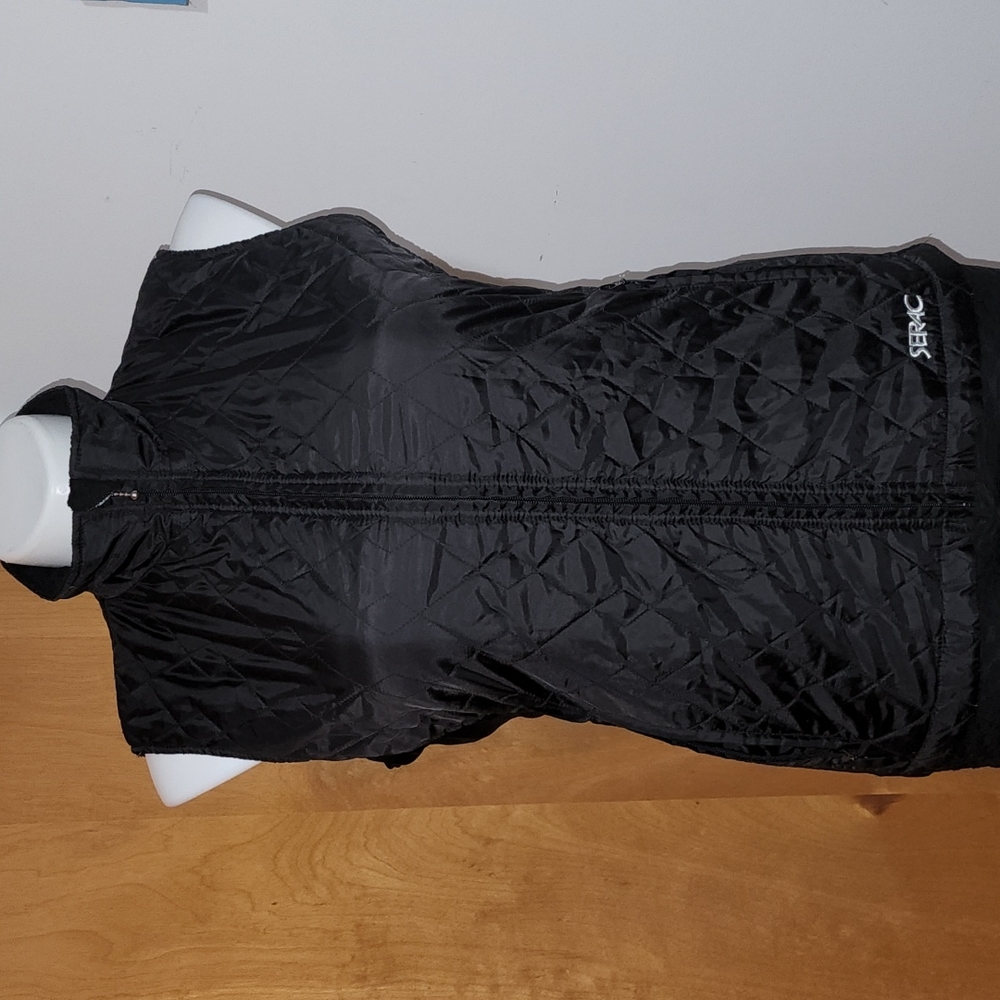 Black Fleece Lined Puffer Vest Sz XL by Serac